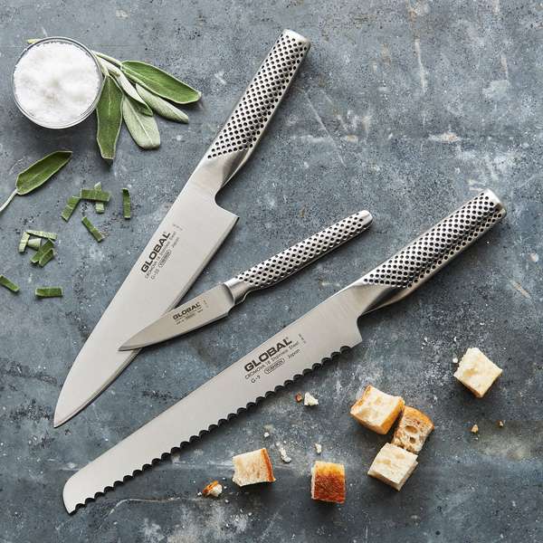 Global Classic 3-piece chef knife set