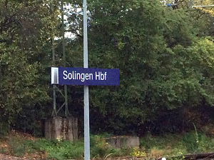Solingen train station sign